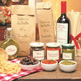 CESTO A Tavola Geschenkkorb CESTO A Tavola Geschenkkorb mit Pesto, Wein und Nudeln